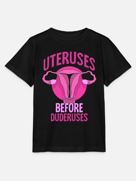 Uteruses Before Duderuses - Stanley/Stella Kinder T-Shirt MINI CREATOR - Schwarz