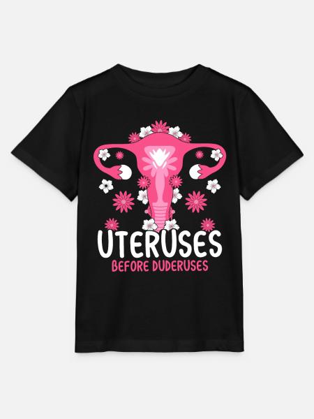 Uteruses Before Duderuses - Stanley/Stella Kinder T-Shirt MINI CREATOR - Schwarz