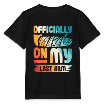 Officially on my last arm - Stanley/Stella Kinder T-Shirt MINI CREATOR  - Schwarz - Vorne - Mikhail (115cm)