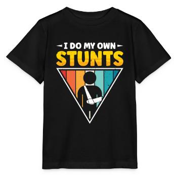 I do my own stunts - Stanley/Stella Kinder T-Shirt MINI CREATOR  - Schwarz - Vorne - Mikhail (115cm)