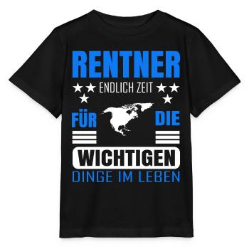 Rentner Rente Rentenbeginn Nordamerika USA - Stanley/Stella Kinder T-Shirt MINI CREATOR  - Schwarz - Vorne - Mikhail (115cm)