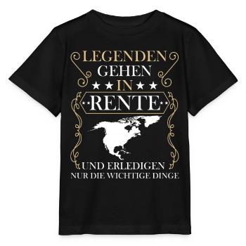 Rentner Rente Rentenbeginn Nordamerika USA - Stanley/Stella Kinder T-Shirt MINI CREATOR  - Schwarz - Vorne - Mikhail (115cm)