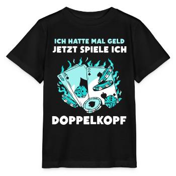 Ich hatte mal Geld Doppelkopf - Stanley/Stella Kinder T-Shirt MINI CREATOR  - Schwarz - Vorne - Mikhail (115cm)