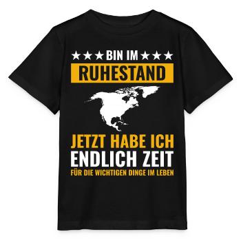 Rentner Rente Rentenbeginn Nordamerika USA - Stanley/Stella Kinder T-Shirt MINI CREATOR  - Schwarz - Vorne - Mikhail (115cm)