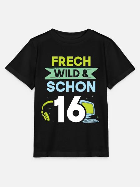 16 Jahre Geburtstag Gamer Gaming - Stanley/Stella Kinder T-Shirt MINI CREATOR  - Schwarz