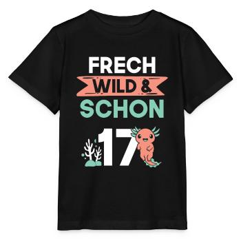 17 Jahre Geburtstag Axolotl - Stanley/Stella Kinder T-Shirt MINI CREATOR  - Schwarz - Vorne - Mikhail (115cm)