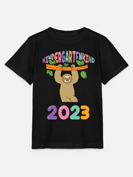 Faultier Kita Kindergarten 2023 - Stanley/Stella Kinder T-Shirt MINI CREATOR - Schwarz