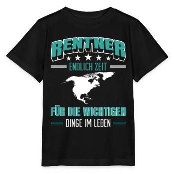 Rentner Rente Rentenbeginn Nordamerika USA - Stanley/Stella Kinder T-Shirt MINI CREATOR  - Schwarz - Vorne - Mikhail (115cm)