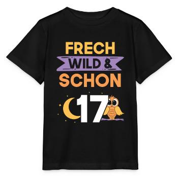 17 Jahre Geburtstag Eule - Stanley/Stella Kinder T-Shirt MINI CREATOR  - Schwarz - Vorne - Mikhail (115cm)