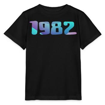 1982 Geburtstagsgeschenk Vintage 1982 Retro 1982 - Stanley/Stella Kinder T-Shirt MINI CREATOR  - Schwarz - Vorne - Mikhail (115cm)
