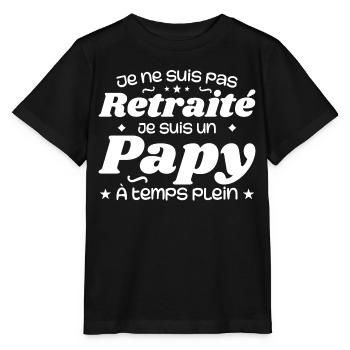 Ich bin nicht im Ruhestand, ich bin ein Opa - Stanley/Stella Kinder T-Shirt MINI CREATOR  - Schwarz - Vorne - Mikhail (115cm)