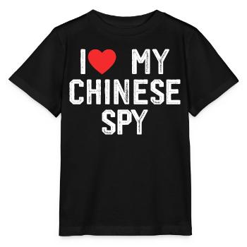 Ich liebe meinen chinesischen Spion - Stanley/Stella Kinder T-Shirt MINI CREATOR  - Schwarz - Vorne - Mikhail (115cm)