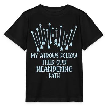 Bogenschießen Bogenschütze - Stanley/Stella Kinder T-Shirt MINI CREATOR  - Schwarz - Vorne - Mikhail (115cm)