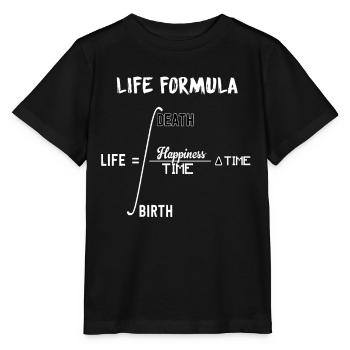 Mathe Formel Leben Mathematik Geburt Tod Lehrer - Stanley/Stella Kinder T-Shirt MINI CREATOR  - Schwarz - Vorne - Mikhail (115cm)