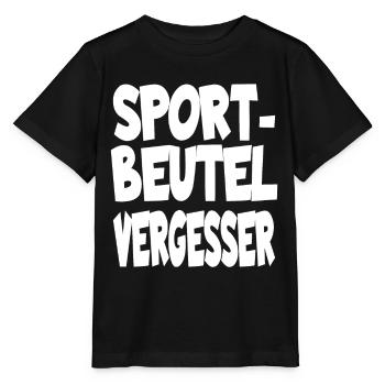 Sportbeutel Vergesser Sportunterricht für Schüler - Stanley/Stella Kinder T-Shirt MINI CREATOR  - Schwarz - Vorne - Mikhail (115cm)