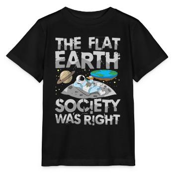 The Flat Earth Society Was Right - Stanley/Stella Kinder T-Shirt MINI CREATOR  - Schwarz - Vorne - Mikhail (115cm)