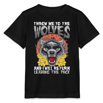 Throw Me To The Wolves And I Will Return Leading - Stanley/Stella Kinder T-Shirt MINI CREATOR  - Schwarz - Vorne - Mikhail (115cm)