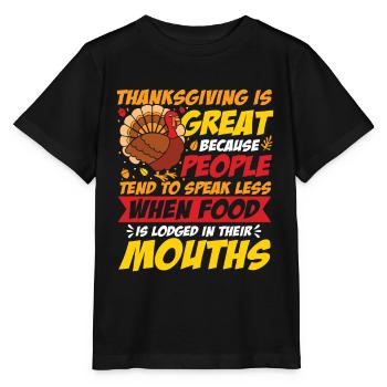 Thanksgiving Is Great für die Familie - Stanley/Stella Kinder T-Shirt MINI CREATOR  - Schwarz - Vorne - Mikhail (115cm)