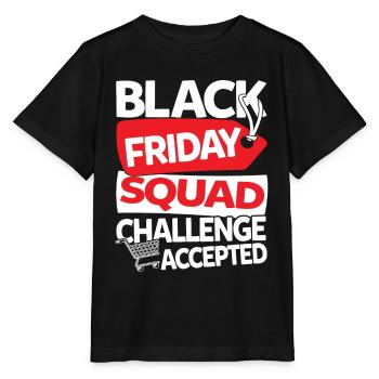 Black Friday Squad Challenge Accepted - Stanley/Stella Kinder T-Shirt MINI CREATOR  - Schwarz - Vorne - Mikhail (115cm)