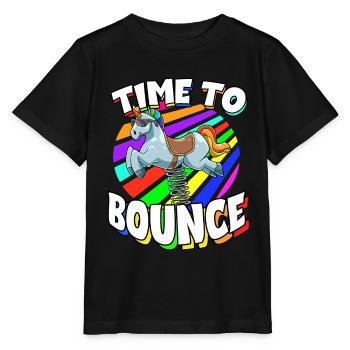 Time To Bounce für Männer und Frauen - Stanley/Stella Kinder T-Shirt MINI CREATOR  - Schwarz - Vorne - Mikhail (115cm)