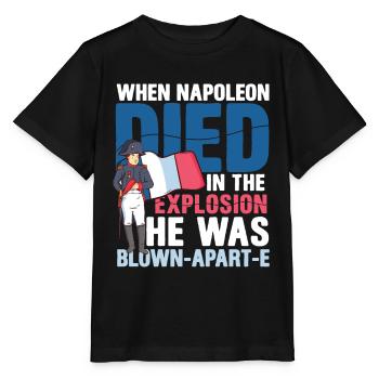Lustiger Napoleon Geschichte Spruch - Stanley/Stella Kinder T-Shirt MINI CREATOR  - Schwarz - Vorne - Mikhail (115cm)