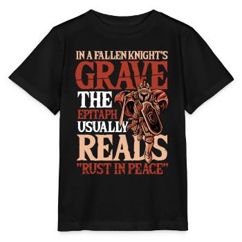 Fallen Knight Rust in Peace Rüstung Ritter Rost - Stanley/Stella Kinder T-Shirt MINI CREATOR  - Schwarz - Vorne - Mikhail (115cm)