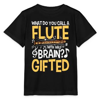 Flute With Brain - Gifted - Stanley/Stella Kinder T-Shirt MINI CREATOR  - Schwarz - Vorne - Mikhail (115cm)