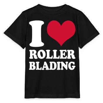 I Love Rollerblading - Stanley/Stella MINI CREATOR Kids’ T-Shirt - black - Front - Mikhail (115cm)