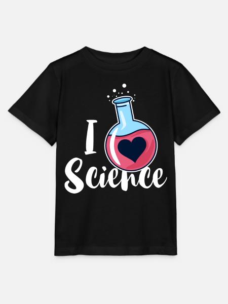 I Love Science Geschenk Für Wissenschaftler - Stanley/Stella Kinder T-Shirt MINI CREATOR - Schwarz