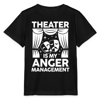 Theater Is My Anger Management - Stanley/Stella Kinder T-Shirt MINI CREATOR  - Schwarz - Vorne - Mikhail (115cm)