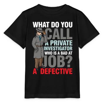Private Investigator Defective - Stanley/Stella Kinder T-Shirt MINI CREATOR  - Schwarz - Vorne - Mikhail (115cm)