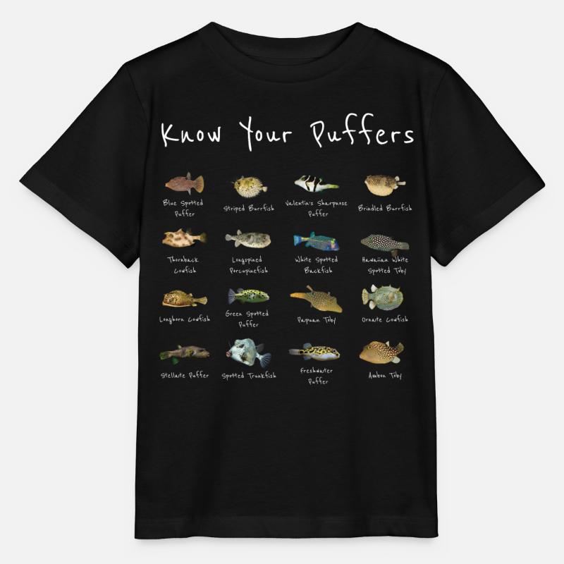 Kugelfisch Arten Geschenk Meeresbiologie Tauchen - Stanley/Stella Kinder T-Shirt MINI CREATOR  - Schwarz