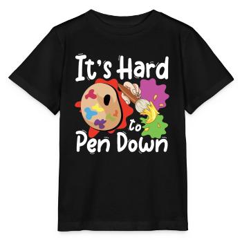 It's Hard To Pen Down - Stanley/Stella Kinder T-Shirt MINI CREATOR  - Schwarz - Vorne - Mikhail (115cm)