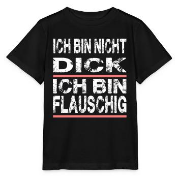 Ich Bin Nicht Dick Ich Bin Flauschig für Männer - Stanley/Stella Kinder T-Shirt MINI CREATOR  - Schwarz - Vorne - Mikhail (115cm)