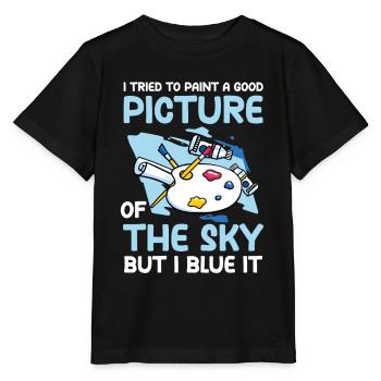 Good Picture Of The Sky But I Blue It - Stanley/Stella Kinder T-Shirt MINI CREATOR  - Schwarz - Vorne - Mikhail (115cm)