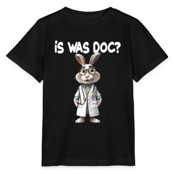 Doktor Hase Is was Doc für einen Arzt Doktor - Stanley/Stella Kinder T-Shirt MINI CREATOR  - Schwarz - Vorne - Mikhail (115cm)