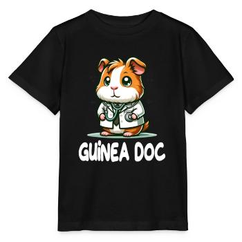 Doktor Meerschweinchen Guinea Doc - Stanley/Stella Kinder T-Shirt MINI CREATOR  - Schwarz - Vorne - Mikhail (115cm)