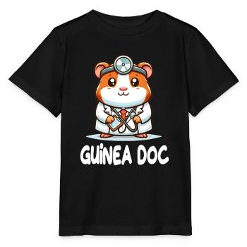 Doktor Meerschweinchen Guinea Doc - Stanley/Stella Kinder T-Shirt MINI CREATOR  - Schwarz - Vorne - Mikhail (115cm)