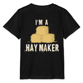 Lustiger Heumacher Bauernhof Lebensstil Heu - Stanley/Stella Kinder T-Shirt MINI CREATOR  - Schwarz - Vorne - Mikhail (115cm)