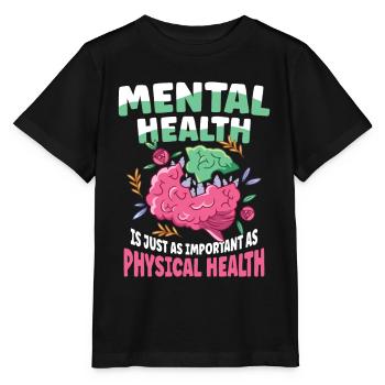 Mental Health Important as Physical Health - Stanley/Stella Kinder T-Shirt MINI CREATOR  - Schwarz - Vorne - Mikhail (115cm)