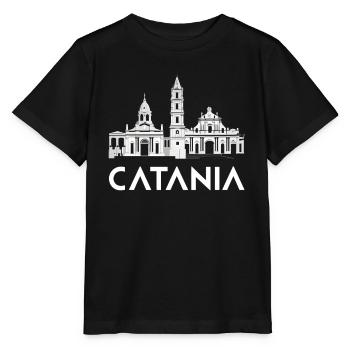 Skyline Sizilien - Stanley/Stella Kinder T-Shirt MINI CREATOR  - Schwarz - Vorne - Mikhail (115cm)