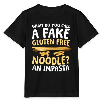 Fake gluten freenoodle An Impasta - Stanley/Stella Kinder T-Shirt MINI CREATOR  - Schwarz - Vorne - Mikhail (115cm)