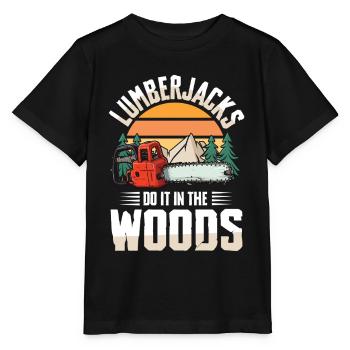 Bûcherons Faites-le dans les bois - T-shirt bio MINI CREATOR Stanley/Stella Enfant - noir - Devant - Mikhail (115cm)