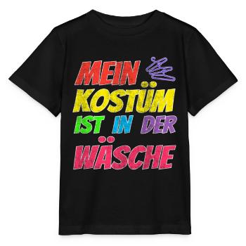 Mein Kostüm ist in der Wäsche - Stanley/Stella Kinder T-Shirt MINI CREATOR  - Schwarz - Vorne - Mikhail (115cm)