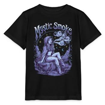 Mystische Frau Mit Rauch In Fantasiewelt Voller - Stanley/Stella Kinder T-Shirt MINI CREATOR  - Schwarz - Vorne - Mikhail (115cm)