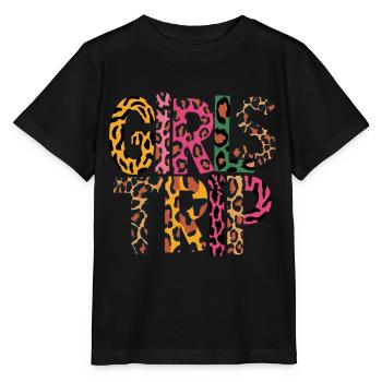 Girls' outing with animal print for the perfect - Stanley/Stella MINI CREATOR Kids’ T-Shirt - black - Front - Mikhail (115cm)