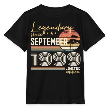 Septembre 1999 Né en Septembre 1999 September 1999 - T-shirt bio MINI CREATOR Stanley/Stella Enfant - noir - Devant - Mikhail (115cm)