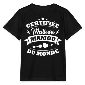 Certifiée meilleure mamou du monde - T-shirt bio MINI CREATOR Stanley/Stella Enfant - noir - Devant - Mikhail (115cm)