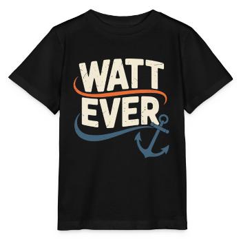 Watt Ever Motif d’ancre maritime - T-shirt bio MINI CREATOR Stanley/Stella Enfant - noir - Devant - Mikhail (115cm)