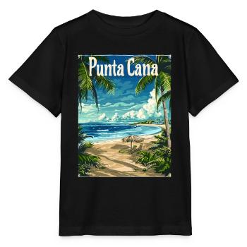 Punta Cana Tropical Paradise Beach idylle - T-shirt bio MINI CREATOR Stanley/Stella Enfant - noir - Devant - Mikhail (115cm)